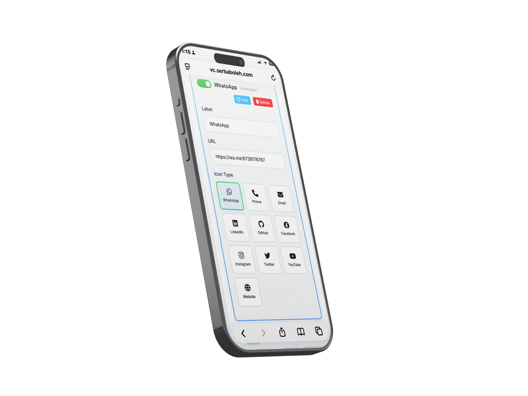 Profile Social Media setting